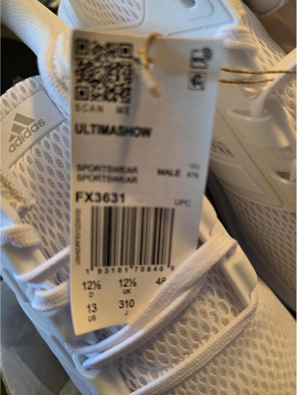 Mens Adidas Ulimashow Mens size 13 white on white - Picture 3 of 4